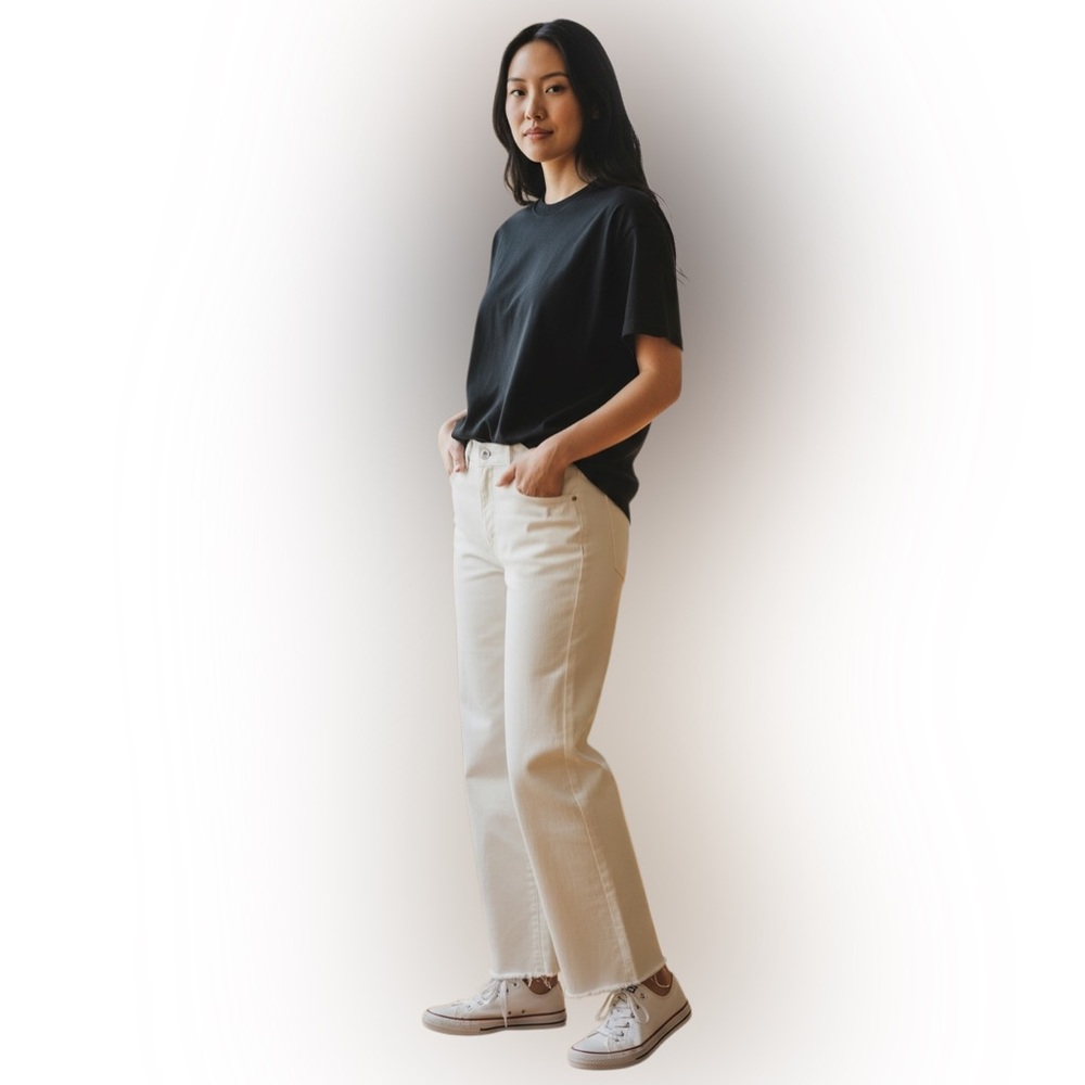 H&M‎ Cream Straight Leg Jeans